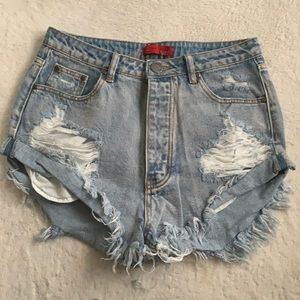 High waisted Jean shorts NWT